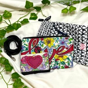 Brighton "Love Garden" Love Story Scribble Cross Body Purse, Matching Wallet